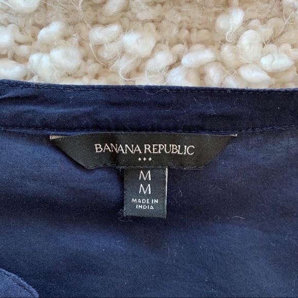 Banana Republic Boho Style Navy Blouse - Picture 5 of 6